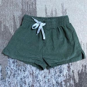 Green Corduroy Shorts, Lightweight, XS